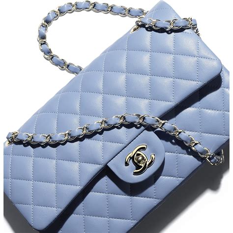 chanel embossed logo purse blue|chanel lambskin bag.